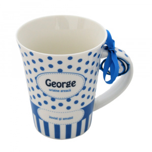 Cană din porțelan, Nekupto, 300 ml, personalizată George