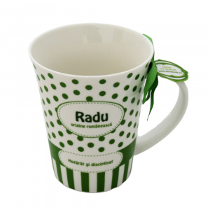 Cană din porțelan personalizată Radu