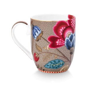 Cană din porțelan, Pip Studio, Khaki, 145 ml, colecția Blooming Tales