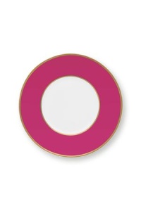Cană espresso cu farfurioară, Pip Studio, 220 ml, colecția Pip Chique, Gold-Pink
