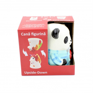 Cană figurină upside-down "Ursuleț panda bleu" - Img 7