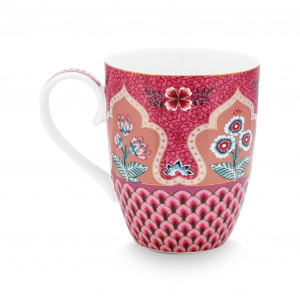 Cană porțelan, Pip Studio, 350ml, colecția Flower Festival, roz