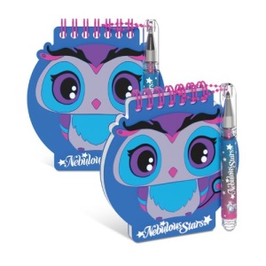 Carnețel de notițe, cu mini pix cu gel și stickere, 25 foi, personaj Louna - Nebulous Stars