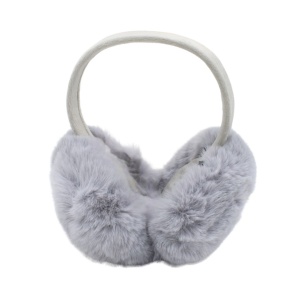 Căști pufoase mărimea XXL, pentru urechi, Antonio, Ø 14 cm, culoarea gri