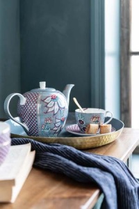 Ceainic din porțelan, Pip Studio, Light Blue, 1.6l, colecția Flower Festival