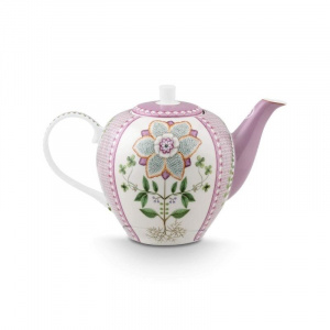 Ceainic din porțelan, Pip Studio, Lilac, 1.6l, colecția Lily&Lotus