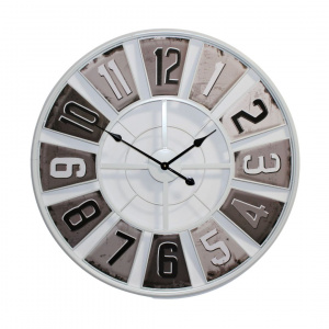 Ceas de perete metal 80cm alb - Img 1