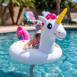 Colac cu unicorn gonflabil Intex 107x58cm