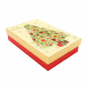 Cutie pentru cadouri Tree Gold 21.5x14x5 cm - Img 3