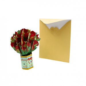 Decorațiune din hârtie Magic Pop-Ups Buchet trandafiri - Img 4