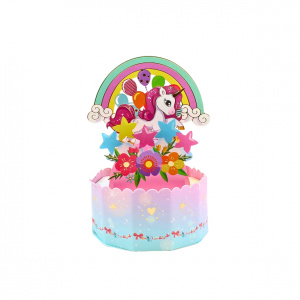 Decorațiune din hârtie Magic Pop-Ups Unicorn cu baloane - Img 1