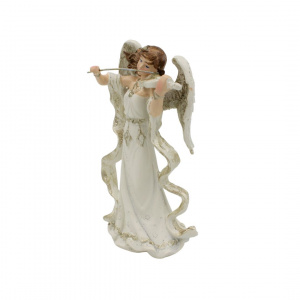 Decorațiune înger vioară House of Seasons șampanie 17cm