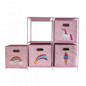 Dulap modular 2 rafturi și 4 cutii depozitare Unicorn - Img 5