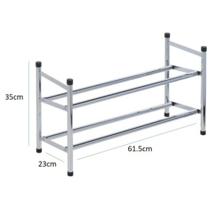 Organizator extensibil pentru încălțăminte, metal gri, 62–115 x 23 x 38 cm