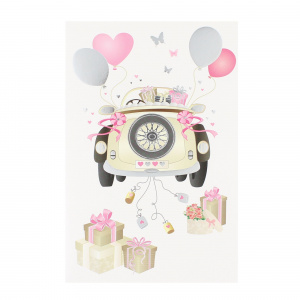Felicitare Gold Marriage Car - Img 2