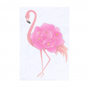 Felicitare Premium handmade Marble Flamingo - Img 2