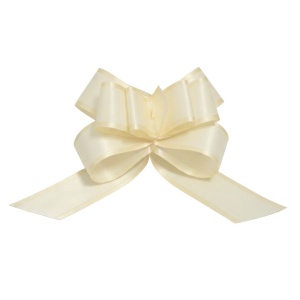 Flower bow, self-forming, cream color
