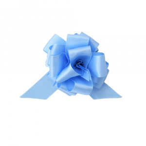 Fundă din satin cu autoformare bleu