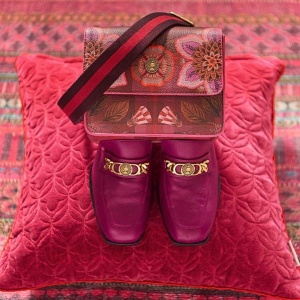 Geantă Fenna crossbody, Red, 19x6x16 cm, colecția Flores Felices, Pip Studio
