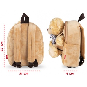 Ghiozdan grădiniță, Perletti, model Ursulețul Belly, 27 cm, colecția Perletti Toys
