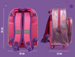 Ghiozdan troller, Perletti, model Unicorn, 36 cm, colecția Cool Kids