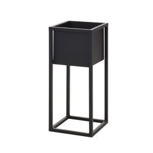 Ghiveci metalic pentru plante, culoare negru, design modern, H&S Collection, 21x50 cm