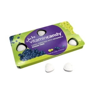Jake Vitamin Candy – bomboane fără zahăr cu Vitamina C, struguri, cutie cu 12 blistere