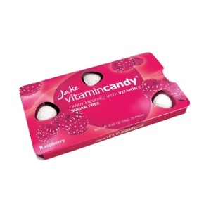 Jake Vitamin Candy – bomboane fără zahăr cu Vitamina C, zmeură, cutie cu 12 blistere