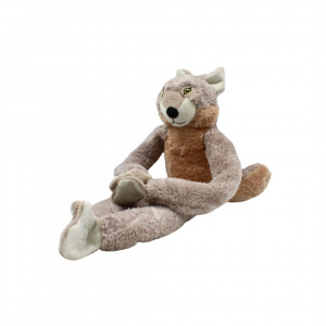 Jucărie lup, din pluș, culoarea gri, 57 cm