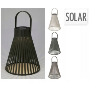 Lampă solară decorativă, cu LED, cu agățătoare, 24 cm, culoare crem