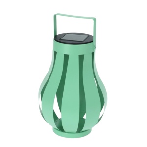 Lampă solară pentru grădină, cu LED,15x20 cm, metalică, culoare verde