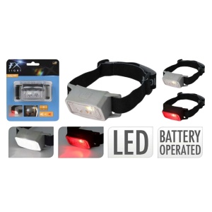 Lanternă de cap reîncărcabilă, cu led, 3 funcții, culoare negru