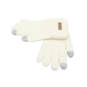 Mănuși damă, Antonio, cu funcție touch, culoare alb, one size