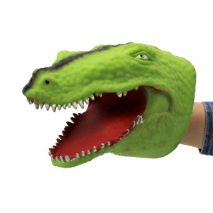Marionetă de mână, pentru copii, Deluxebase, 15 cm, model crocodil - Img 1