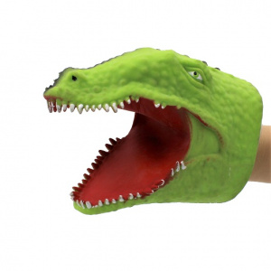 Marionetă de mână, pentru copii, Deluxebase, 15 cm, model crocodil - Img 6