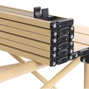 Masă pliabilă, cu cadru metalic și blat rezistent, compactă pentru camping – 95x56x50 cm, eCarla, SC09K