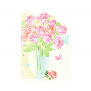 Mini felicitare Rose Vase
