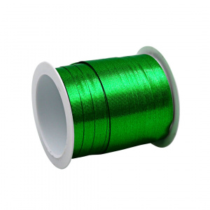 Minirolă rafie verde metalizat 10m x 10mm