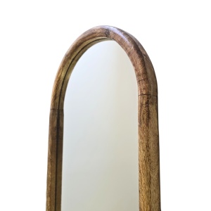 Oglindă de perete, ovală, ramă din lemn, 77.5 cm