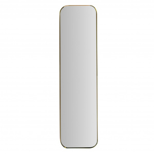 Oglindă de perete, ramă dreptunghiulară, culoare aurie, 115 cm