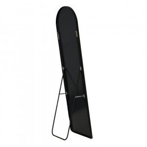 Oglindă decorativă de podea, ramă metalică neagră, 150x40 cm