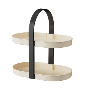 Organizator cosmetic, de baie, cu 2 niveluri, Ecarla, 33 x 20 x 33 cm, CB57