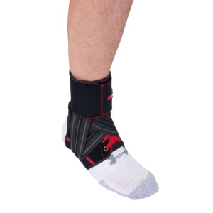 Orteza Glezna Pure 2 Improve Deluxe – Mărimea M | Negru cu Roșu | Compresie Reglabilă cu Velcro