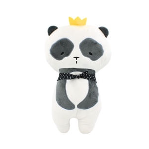 Pernă pentru centura de siguranță copii, model Panda, Giftdesign, 48x28 cm, microfibră + bumbac PP