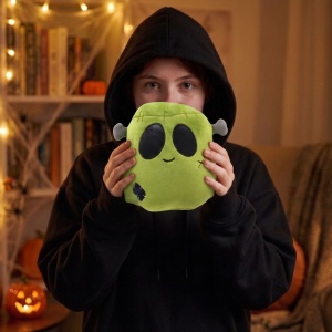 Pluș decorativ pentru Halloween, model Frankenstein, 18 cm