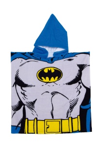 Prosop de plajă, Poncho, pentru copii, model Batman, 55x55 cm, Arditex