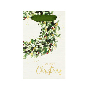 Pungă cadou Crăciun SDE P XMAS RUSTIC WREATH