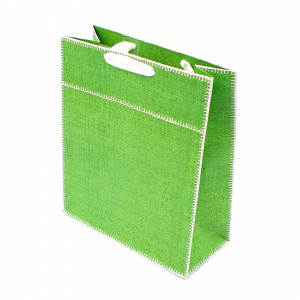 Pungă pentru cadou, SDE medie UNITA, culoare verde