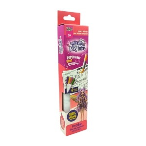 Reusable silicone coloring mat with 4 washable markers – Jewelry Workshop, 21 x 29.7 cm – Genie Pets, Whimsy Workshop