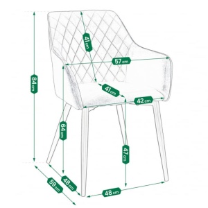 Scaun tapițat din velur negru APIS cu picioare metalice – design modern, confortabil, brand Jumi